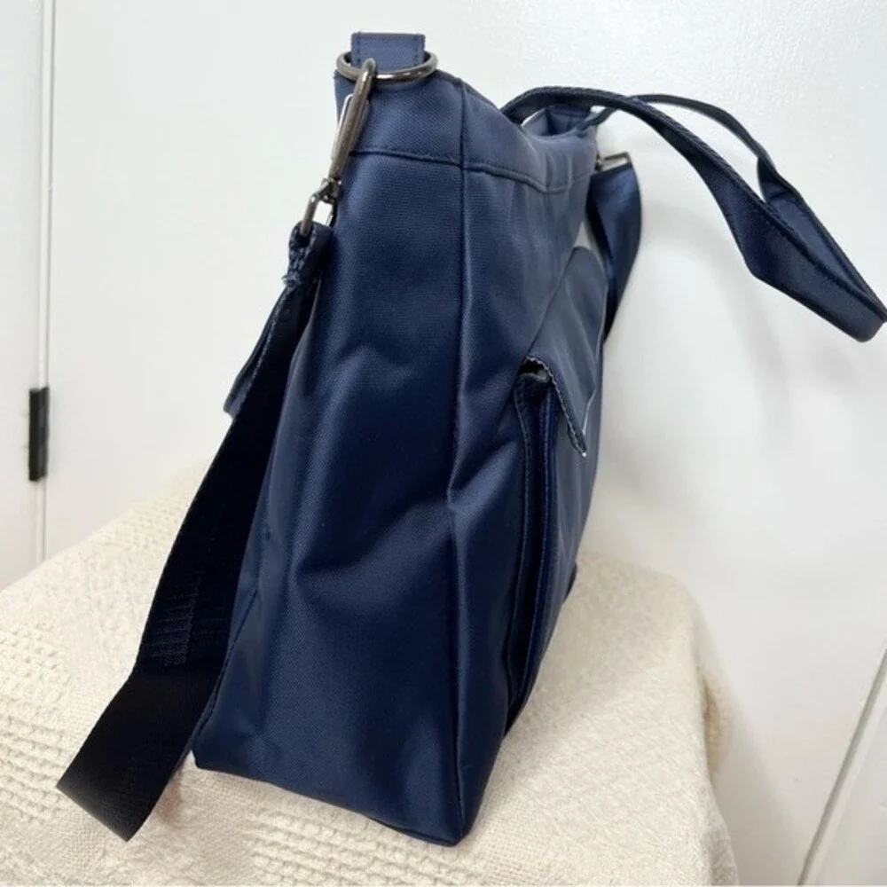 Heys HiLite Laptop Tablet Tote Bag Blue Nylon Travel Crossbody Carry On RFID